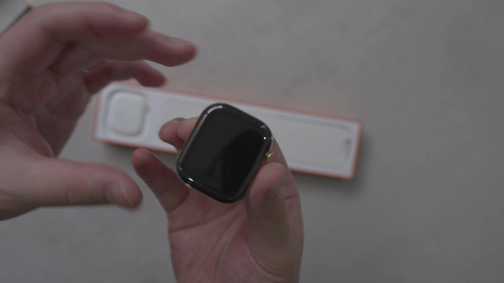 Apple Watch Hermès Series 12 ラディアントゴールドの正面